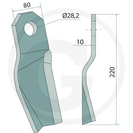 GRANIT Mulchmesser links