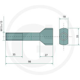 FAD Brake shoe retaining pin