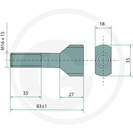 FAD Brake shoe retaining pin