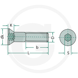 GRANIT Countersunk screw M16x50 DIN 7991