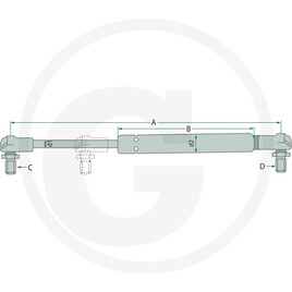 Stabilus Gas strut