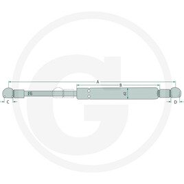 Stabilus Gas strut