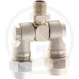 GRANIT Double swivel joint AG1/4''-2x3/8''
