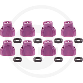 Nozal Pack of 8 KWIX ABX flat jet nozzles, pur