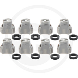Nozal Pack of 8 KWIX AFX flat jet nozzles, gre