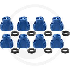 Nozal Pack of 8 KWIX AFX flat jet nozzles, blu