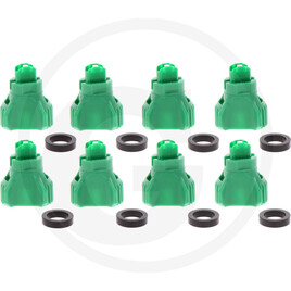 Nozal Pack of 8 KWIX ADX flat jet nozzles, gre