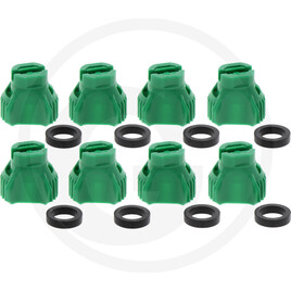Nozal Pack of 8 KWIX RFX flat jet nozzles, gre