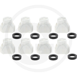 Nozal Pack of 8 KWIX AFX flat jet nozzles, whi