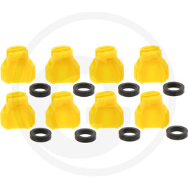 Nozal Pack of 8 KWIX RFX flat jet nozzles, yel
