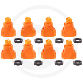 Nozal Pack of 8 KWIX ADX flat jet nozzles, ora