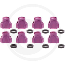 Nozal Pack of 8 KWIX RFX flat jet nozzles, pur