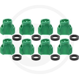 Nozal Pack of 8 KWIX AFX flat jet nozzles, gre