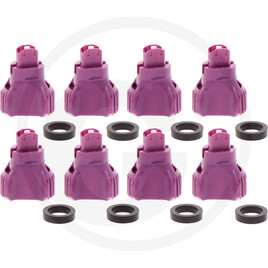 Nozal Pack of 8 KWIX ADX flat jet nozzles, pur