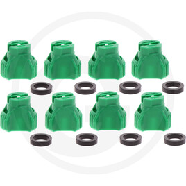 Nozal Pack of 8 KWIX ABX flat jet nozzles, gre