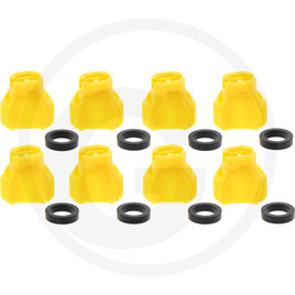 Nozal Pack of 8 KWIX AFX flat jet nozzles, yel