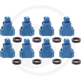 Nozal Pack of 8 KWIX ADX flat jet nozzles, blu