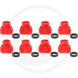 Nozal Pack of 8 KWIX RFX flat jet nozzles, red
