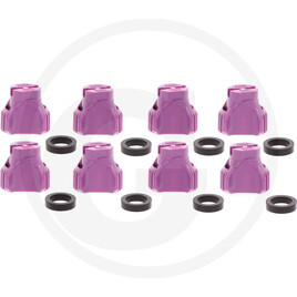 Nozal Pack of 8 KWIX AFX flat jet nozzles, pur