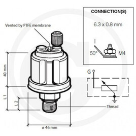 VDO Druckgeber 0-25 Bar - M14
