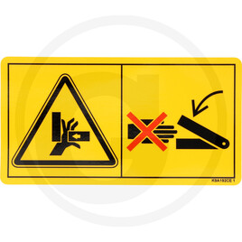 Kuhn Crush hazard sticker