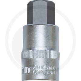 GRANIT BLACK EDITION 1/2" hexagonal bit socket, short, 17 mm