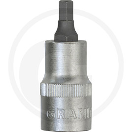 GRANIT BLACK EDITION 1/2" hexagonal bit socket, short, 6 mm