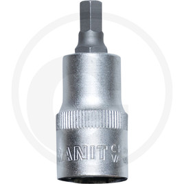 GRANIT BLACK EDITION 1/2" hexagonal bit socket, short, 7 mm