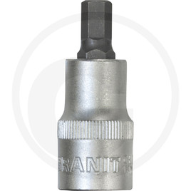 GRANIT BLACK EDITION 1/2" hexagonal bit socket, short, 8 mm