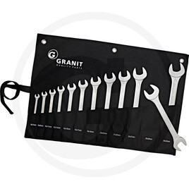 GRANIT BLACK EDITION Double open-ended spanner set, 12 pcs.