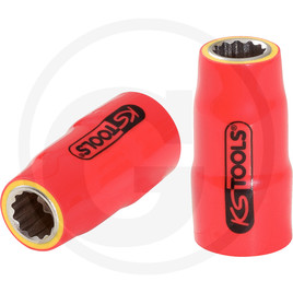 KS Tools 3/8" insulated socket, 1/4"