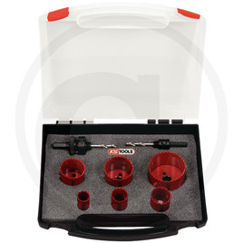 KS Tools Hole saw set for electricians in plastic