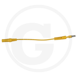 KS Tools 4.0 mm input socket on 5.0 mm test adapter plug, flat (yellow)
