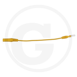 KS Tools 4.0 mm input socket on 3.0 mm test adapter plug, flat (yellow)
