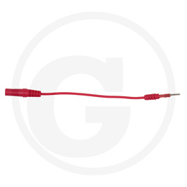 KS Tools 4.0 mm input socket on 2.0 mm test adapter plug, flat (red)