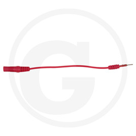 KS Tools 4.0 mm input socket on 1.2 mm test adapter plug, flat (red)