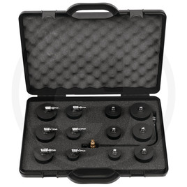KS Tools Turbo system pressure tester kit with bayonet adaptor, 13 pcs