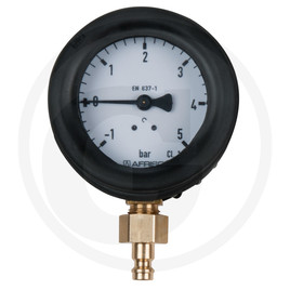 KS Tools Manometer 1.0 - 5.0 bar incl. connection nipple and safety cover