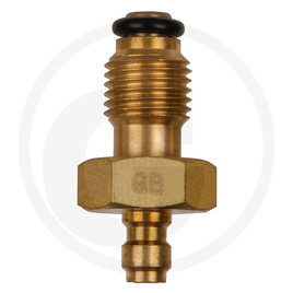 KS Tools Adapter piece M14x1.5 external thread and 1/4" hose connection with sealant ring