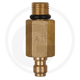 KS Tools Adapter piece M10x1.0 external thread and 1/4" hose connection with sealant ring