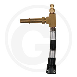 KS Tools Manometer connection hose with 1/4" hose connection including pressure release valve, transparent hose