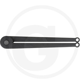 KS Tools Pin-type face wrench, adjustable, length 215 mm