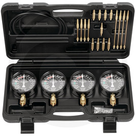 KS Tools Synchronous carburettor test device with 4 synchronous clocks, 28 pcs