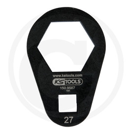 KS Tools 3/8" Einsteck-Ringschlüssel, extra flach, 27 mm