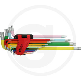 KS Tools TX-Stern-Winkelstiftschlüssel-Satz, extra lang, 14
