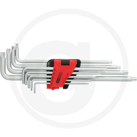 KS Tools TX-Stern-Winkelstiftschlüssel-Satz, extra lang, 9-