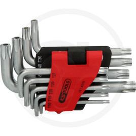 KS Tools TX-Stern-Winkelstiftschlüssel-Satz mit Bohrung, ku