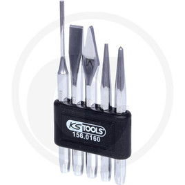 KS Tools Drift punch, chisel and centre punch set, 5 pcs.