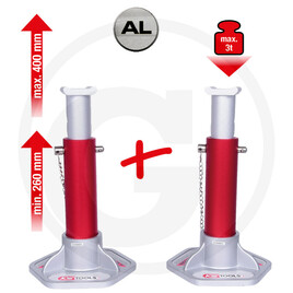 KS Tools Aluminium axle stand set, 2pcs