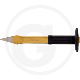 KS Tools Cross-cut chisel with hand protection, flat oval, 9x300 mm